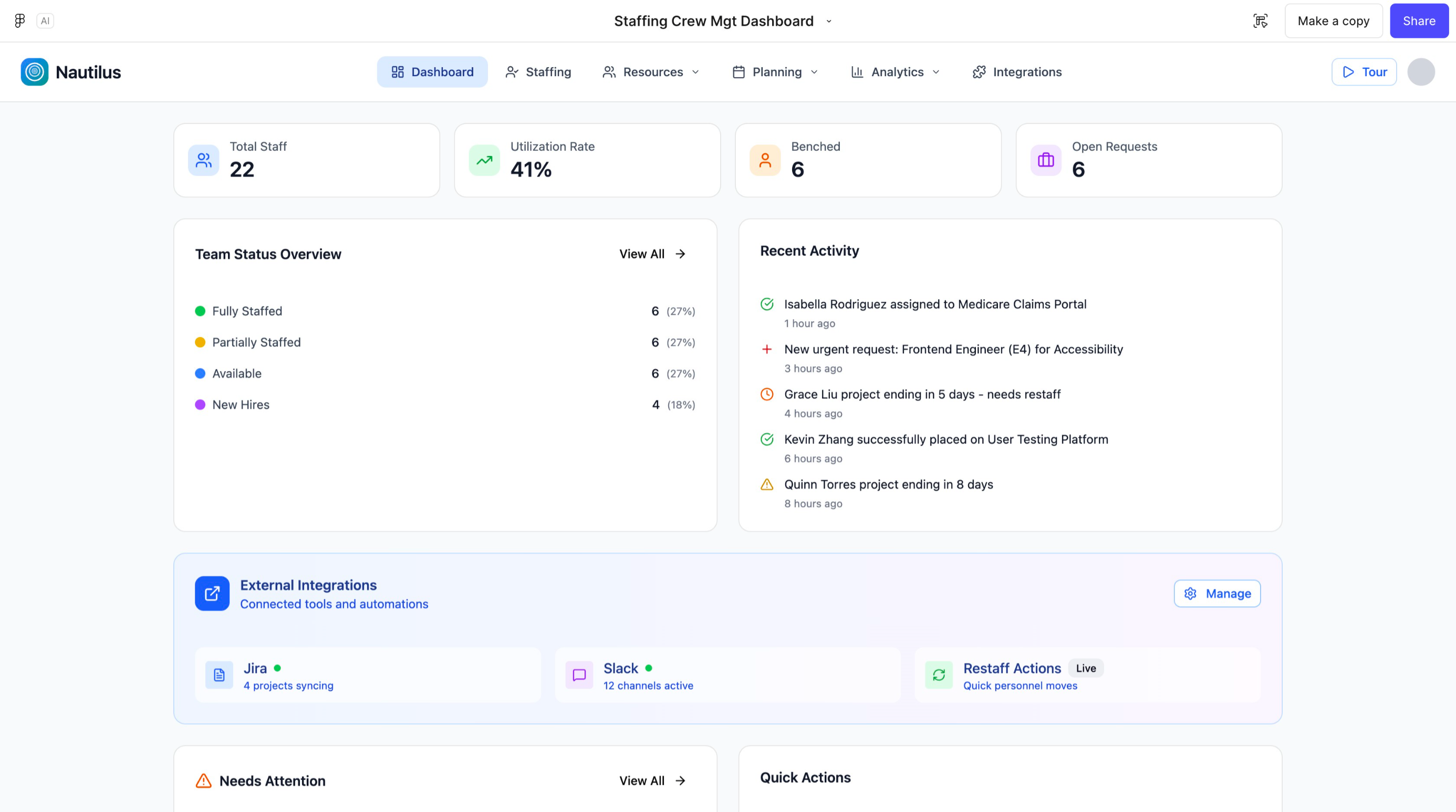 Nautilus platform interface